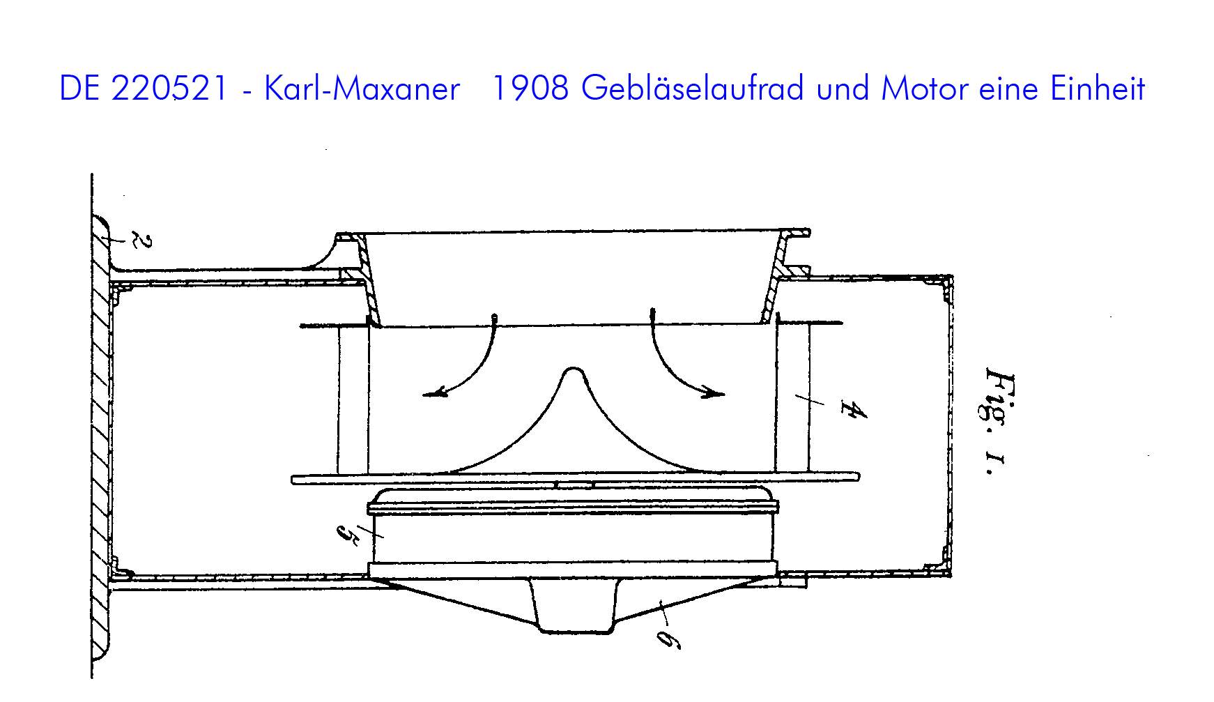 Carl Maxaner - Gebläse mit integriertem Motor im Einströmkörper